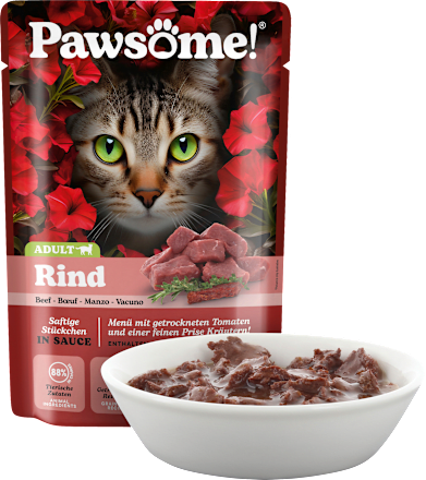Nat kattenvoer met rundvlees, 85 g