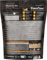 Droog kattenvoer met gevogelte, groenten en kruiden, vers en droog, 750 ml