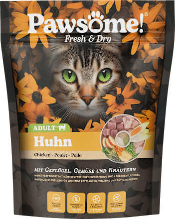 Trockenfutter Katze mit Geflügel, Gemüse & Kräutern, fresh & dry, 750 ml