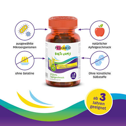 Bakto Gums Apfelgeschmack 60 St, 137 g