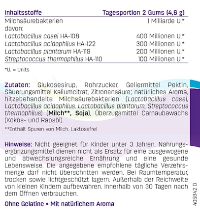 Bakto Gums Apfelgeschmack 60 St, 137 g