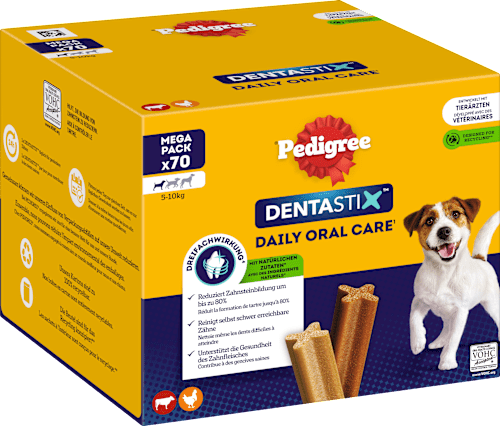 Hondenkauwsnack Dental Care DentaStix voor kleine honden, multipack (10x7 stuks), 1,1 kg