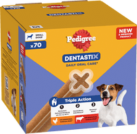 Kausnack Hund Zahnpflege DentaStix für kleine Hunde, Multipack (10x7 Stück), 1,1 kg