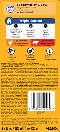 Kausnack Hund Zahnpflege DentaStix für mittelgroße Hunde, Multipack (28 Stück), 720 g