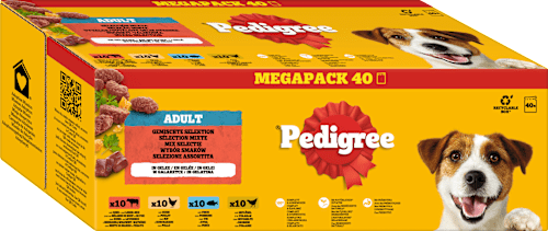 Nassfutter Hund gemischte Selektion in Gelee, Megapack (40x100 g), 4 kg