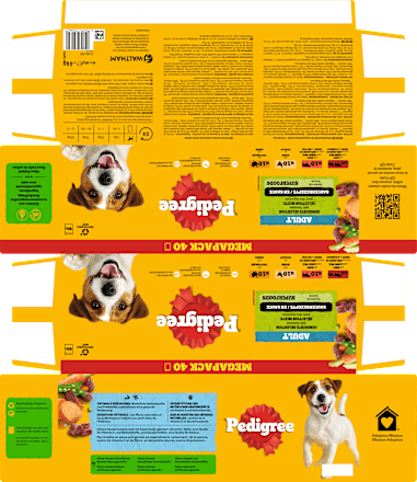 Nassfutter Hund gemischte Selektion in Sauce, Megapack (40x100 g), 4 kg