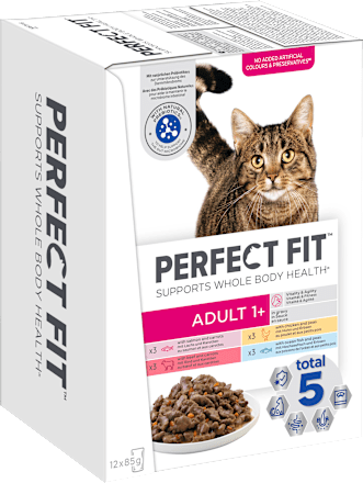 Nat kattenvoer met vis, kip &amp; rund, vitaliteit &amp; fitness, multipack (12 x 85 g), 1,02 kg