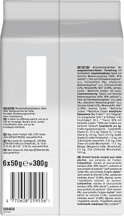 Nat kattenvoer met diepzeevis &amp; zalm, natuurlijke vitaliteit, multipack (6 x 50 g), 300 g