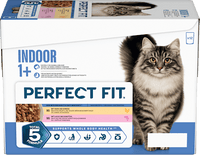 Nassfutter Katze mit Huhn & Lachs, Indoor Multipack (12x85 g), 1.020 g
