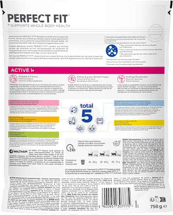 Droogvoer voor katten active 1+ met rundvlees, volwassen, 750 g