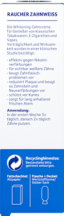 Zahnpasta Raucher Zahnweiß, 50 ml