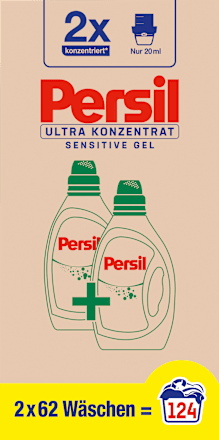 Wasmiddel Gevoelige Gel Ultra Concentraat (2x62WL), 124 Wl