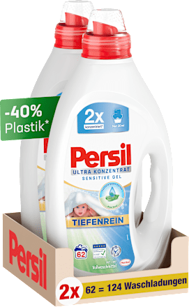 Vollwaschmittel Sensitive Gel Ultra Konzentrat (2x62WL), 124 Wl