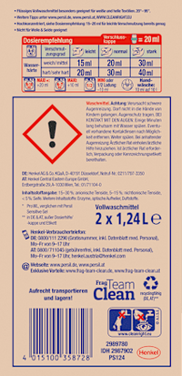 Wasmiddel Gevoelige Gel Ultra Concentraat (2x62WL), 124 Wl