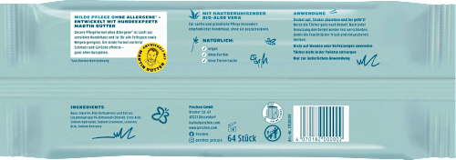 Feuchttücher für Hunde, 64 St