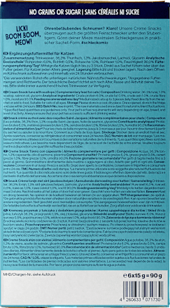 Kattensnack met tonijn en sint-jakobsschelp (6x15 g), 90 g