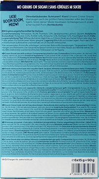 Kattensnack met tonijn en sint-jakobsschelp (6x15 g), 90 g