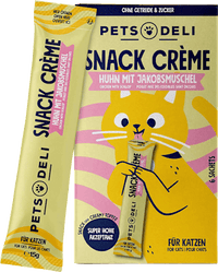 Cat Treat Cream Snack Kip met Sint-jakobsschelpen (6x15 g), 90 g