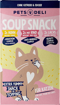 Kattensnoepjessoep, functionele soep snack multipack (6x40g), 240 g