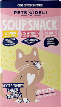 Kattensnoepjessoep, functionele soep snack multipack (6x40g), 240 g