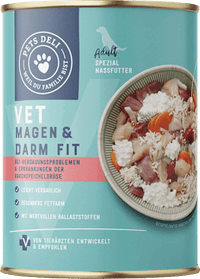 Nat hondenvoer met kip, kwark &amp; ​​rijst, VET maag &amp; darmen fit, 400 g