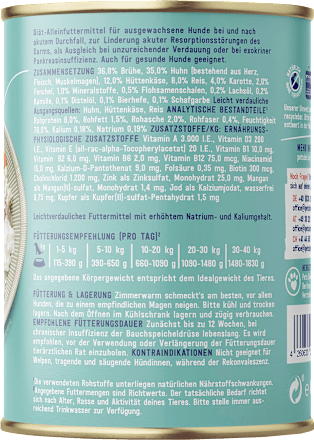 Nat hondenvoer met kip, kwark &amp; ​​rijst, VET maag &amp; darmen fit, 400 g