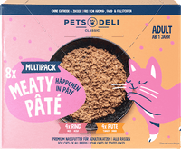 Nat kattenvoer met kalkoen &amp; rundvlees, gourmet paté, multipack (8 x 85 g), 680 g