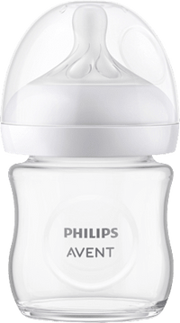 Babyflasch aus Glas Natural Response weiß, von Geburt an, 120ml, 1 St