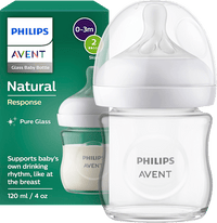 Babyflasch aus Glas Natural Response weiß, von Geburt an, 120ml, 1 St