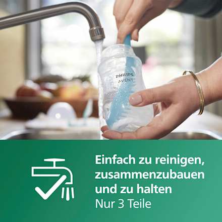 Babyflasche aus Glas Natural Response weiß, ab dem 3. Monat, 240ml, 1 St