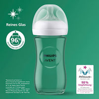 Babyflasche aus Glas Natural Response weiß, ab dem 3. Monat, 240ml, 1 St