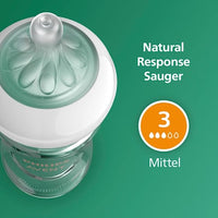 Babyflasche aus Glas Natural Response weiß, von Geburt an, 240ml, 1 St PHILIPS AVENT