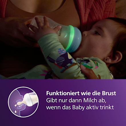 Babyflasche Natural nighttime, blau, 260 ml, 1 St