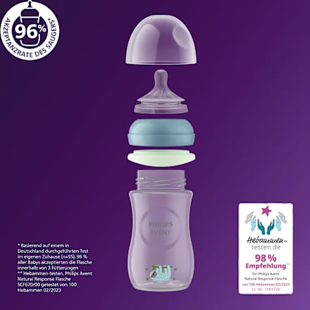 Babyflasche Natural nighttime, blau, 260 ml, 1 St