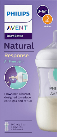 Babyflasche Natural Response AirFreeVentil, ab dem 3. Monat, 260ml, 1 St