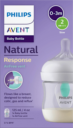 Babyflasche Natural Response AirFreeVentil, von Geburt an, 125ml, 1 St