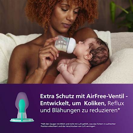 Babyflasche Natural Response AirFreeVentil weiß/Elefant, ab dem 3. Monat, 260ml, 1 St