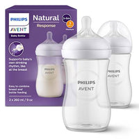 Babyflasche Natural Response weiß, ab dem 3. Monat, Doppelpack, 260ml, 1 St