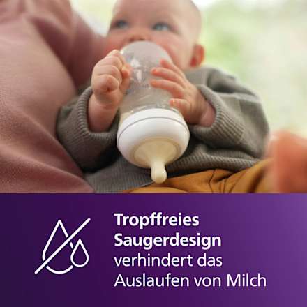 Babyflasche Natural Response weiß/Giraffe, ab dem 3. Monat, 260 ml, 1 St