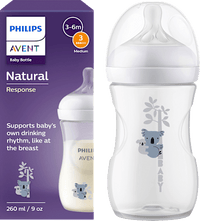 Babyflasche Natural Response weiß/Koala, ab dem 3. Monat, 260ml, 1 St