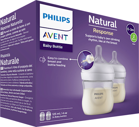 Natural Response witte babyfles, vanaf de geboorte, duoverpakking, 125ml, 1 st.