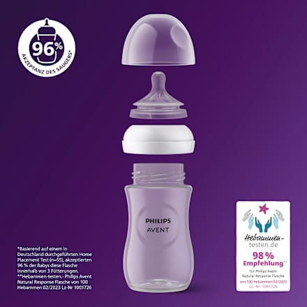Babyflaschen Set Natural Response groß 6tlg, von Geburt an, 1 St