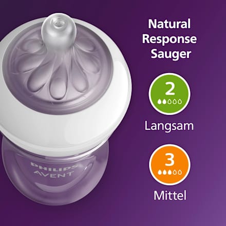Babyflaschen Set Natural Response groß 6tlg, von Geburt an, 1 St