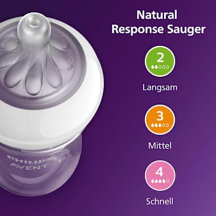 Babyflaschen Set Natural Response klein 4tlg, von Geburt an, 1 St