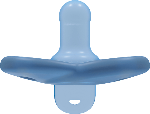 Soothie siliconen fopspeen, blauw, 0-6 maanden, 2 stuks