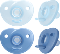 Schnuller Soothie Silikon, blau, 0-6 Monate, 2 St