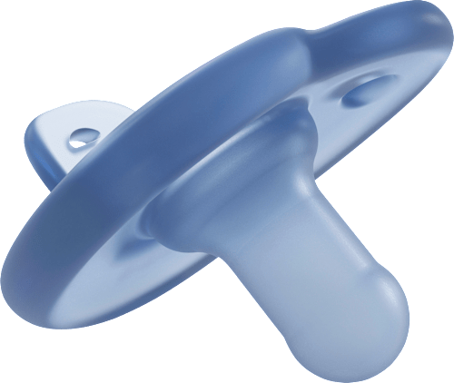 Soothie siliconen fopspeen, blauw, 0-6 maanden, 2 stuks