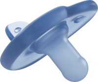 Soothie siliconen fopspeen, blauw, 0-6 maanden, 2 stuks