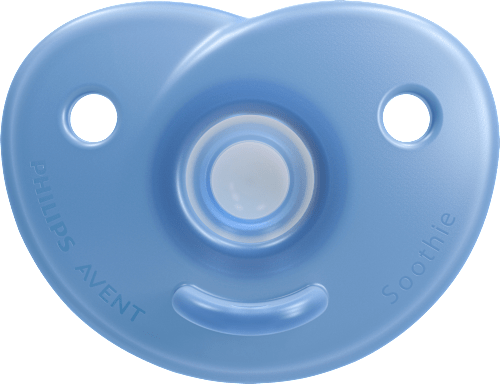 Soothie siliconen fopspeen, blauw, 0-6 maanden, 2 stuks