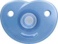 Soothie siliconen fopspeen, blauw, 0-6 maanden, 2 stuks